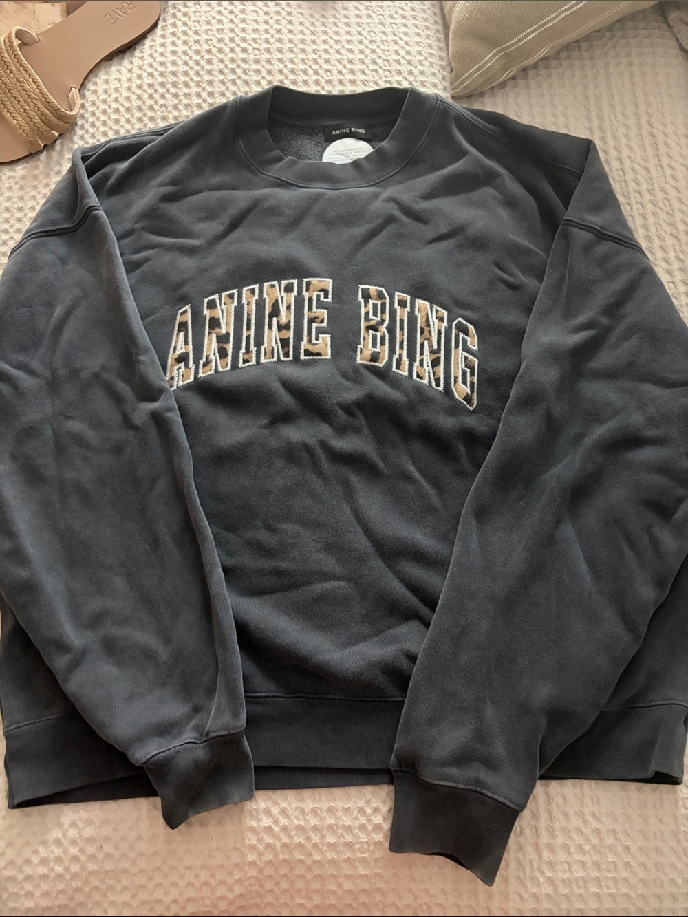Anine Bing Miles Leopard Sweatshirt